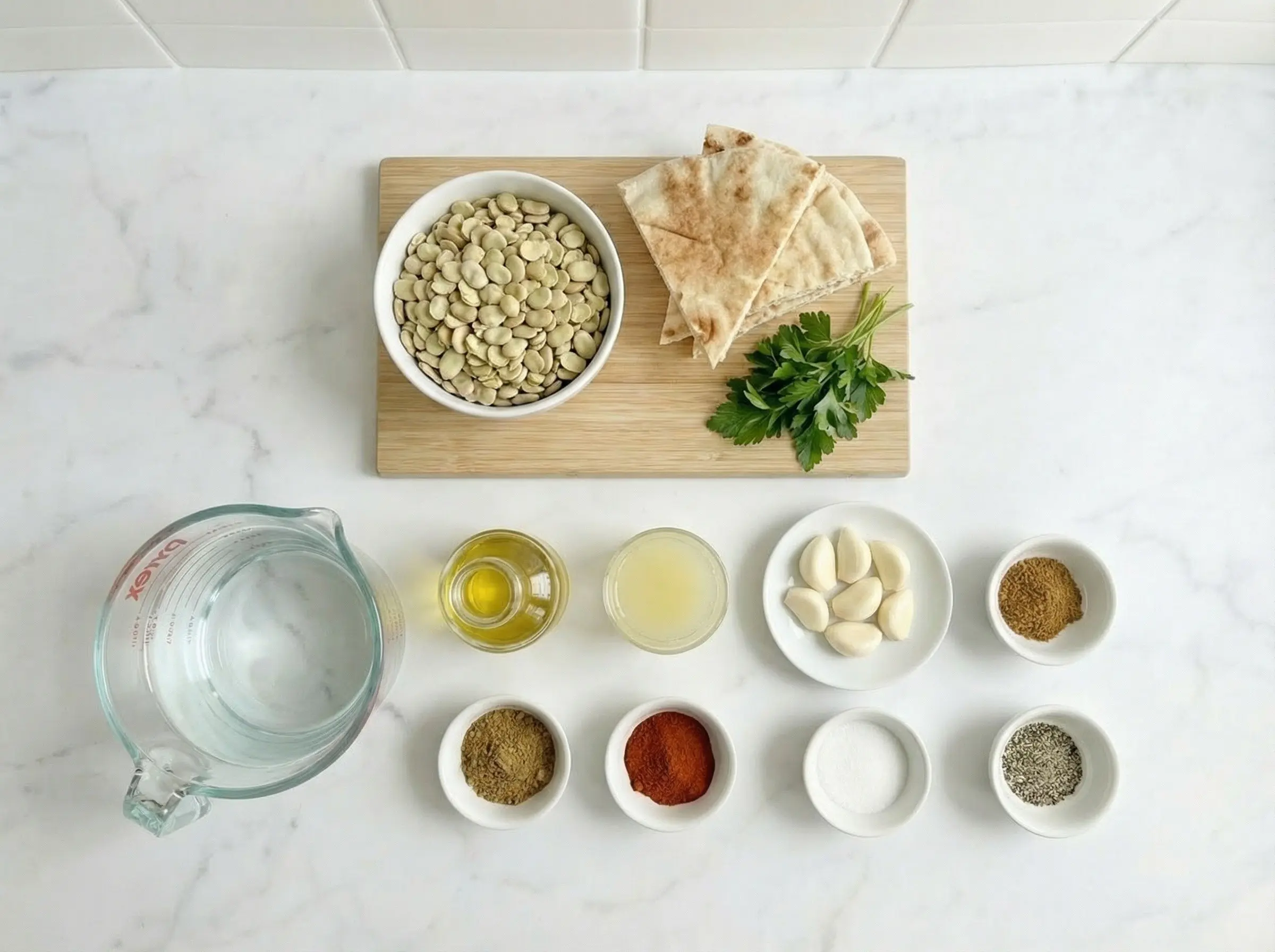 Ingredients flat lay
