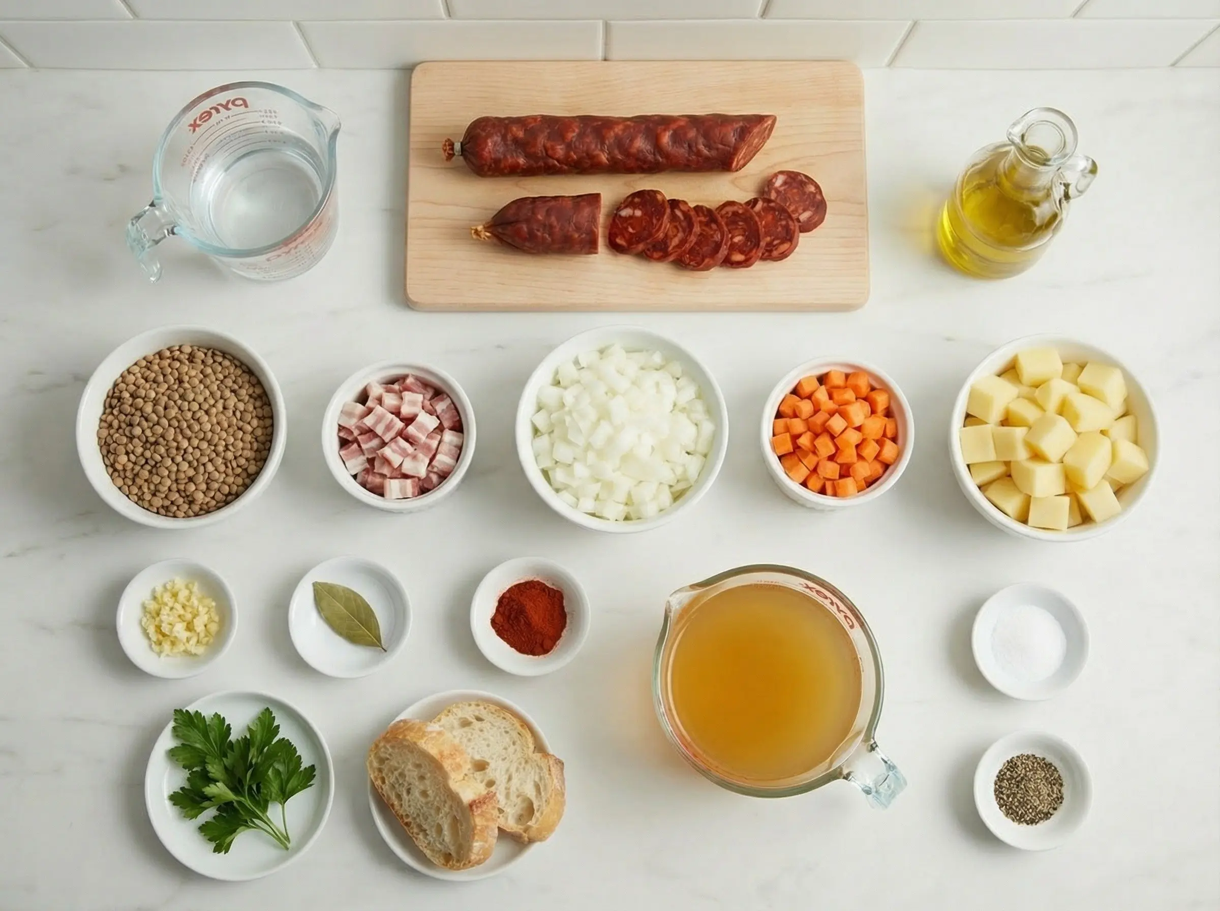Ingredients flat lay
