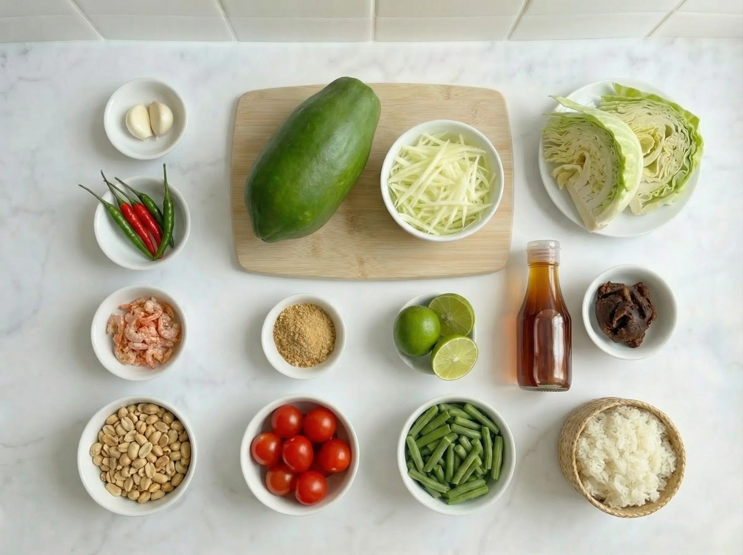 Ingredients flat lay